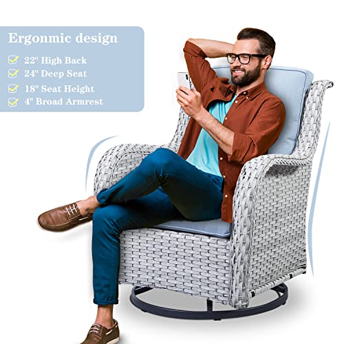 Outdoor-Wicker-Furniture-Patio-Set-7-Piece-Backyard-Furniture-Light-Grey-Rattan-Conversation-Sets-with-Swivel-Rocker-Chairs-Rattan-Sofa-Club-Chairs-and-Coffee-Table-Baby-Blue-Cushion Outdoor Wicker Furniture Patio Set 7 Piece Backyard Furniture Light Grey Rattan Conversation Sets with Swivel Rocker Chairs Rattan Sofa Club Chairs and Coffee Table Baby Blue Cushion