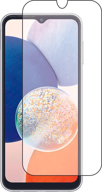 Image of Casodon 5D Full Glue Tempered Glass for Samsung Galaxy A14 5G (Black) Full Screen Coverage with Easy Installation Kit