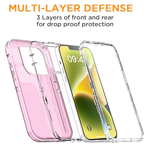 AICase for iPhone 16e/13/iphone 14 Case Clear 3 in 1 Heavy Duty Drop Protection Full Body Rugged Shockproof/Dust Proof 3-Layer Military Protective Tough Durable Cover for iPhone 16e/13/14 6.1"_2 - image 2