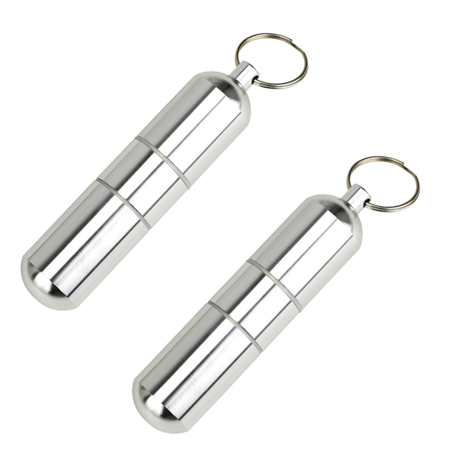 Portasigarette Mini Metallico Impermeabile Con Moschettone - 2 Pezzi Per Uomo E Donna