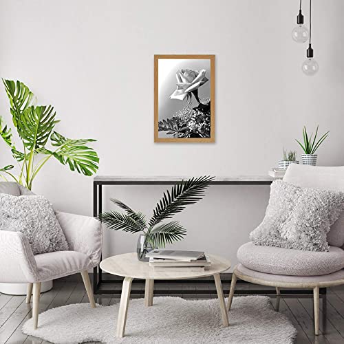 Americanflat 12x18 Poster Frame with Polished Plexiglass - Wide Picture Frames Made of Engineered Wood for Vertical or Horizontal Wall Display - Epic Collection - Dark Oak