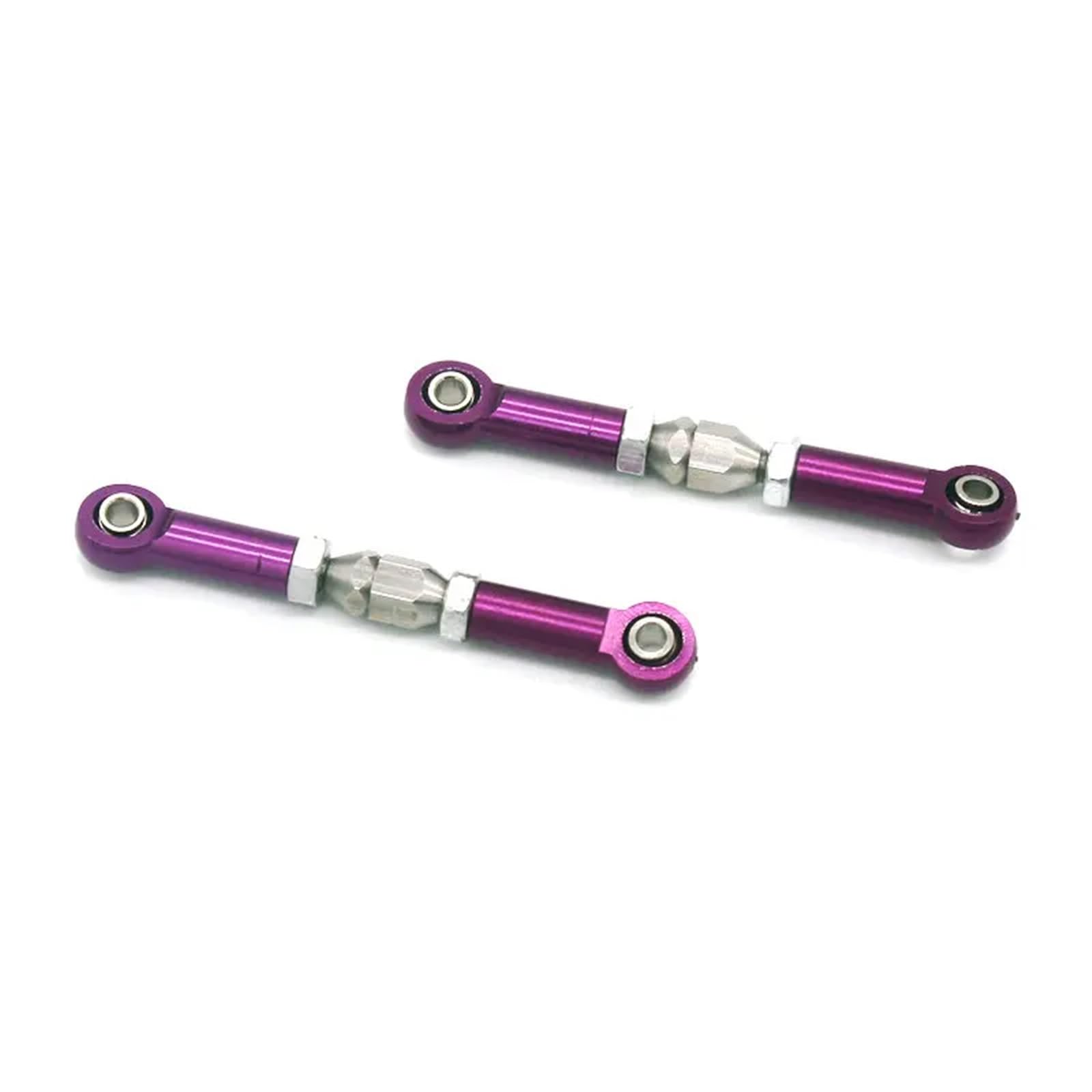 HLSONHENGM for SCY 16101 16102 16103 16104 16106 16201 RC 1/16 Metal Upgrade Steering Link Parts for Remote Control Cars(Purple)