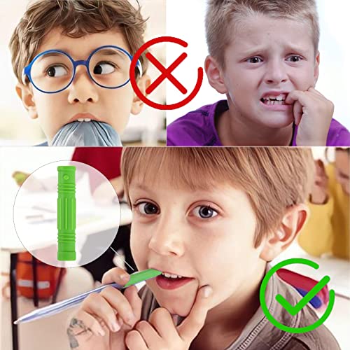 ANSUG 8 Packs Pencil Topper Chewy Silicone Pencil Chew Topper Sensory Kids Chewable Pen Top for Autistic Children Adult - Image 3