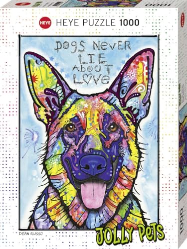 Heye 29732 - Puzzle estándar, los Perros Nunca mienten 1.000 Partes, Dean Russo, Multicolor