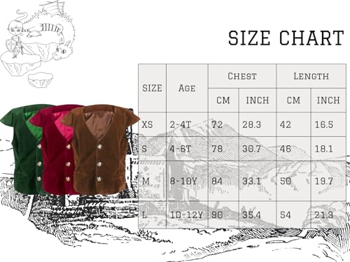 Disfraz completo de vikingo infantil talla Medium rojo miniatura 2