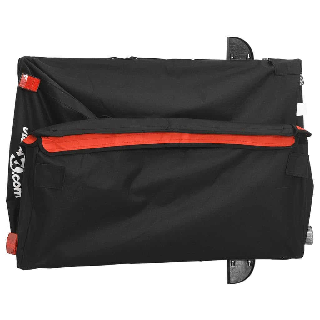 Remolque de Carga para Bicicleta Hierro Negro y Naranja 45 kg Bicicleta Plegable Adulto Remolque Bicicleta