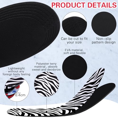 Image of 3 Pairs No Show Socks Sockless Shoe Liner Washable Barefoot Shoe Insoles No Slipping Inserts(Classic Style)