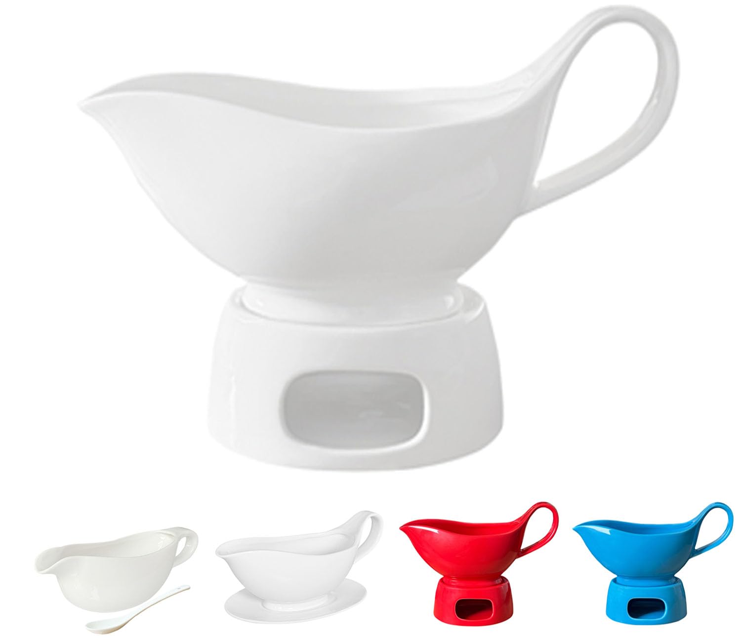 Amazon.com | Large White Gravy Boat, 20oz hot sauce, salad
