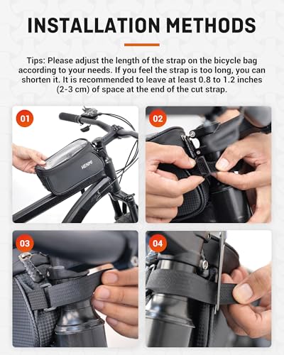 Bicycle Phone Front Frame Bag, Waterproof and wear-resistant, Handlebar Bag Bicycle Accessories,Top Tube Bike Bag,Cycling Pouch, Ebike Accessories,TPU Touch Screen, Suitable Phone Under size 7\'\' - Thumbnail 6