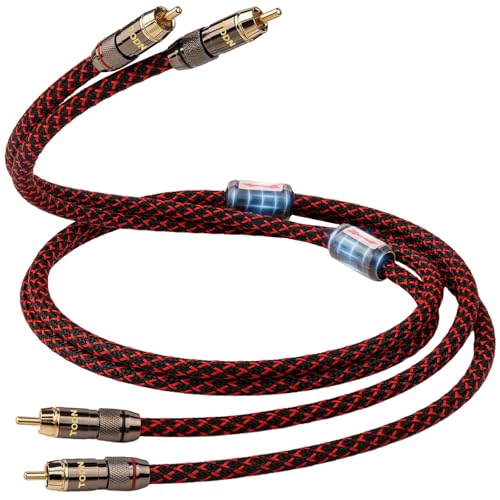 TODN Shielded RCA Audio Cables Audiophile 2Male to 2Male OFC