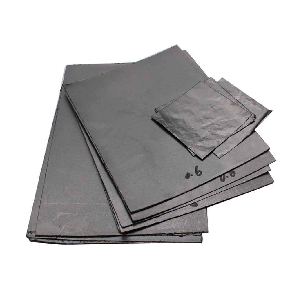 Graphite Flexible Foil Sheet Graphoil Gasket 0.05mm 0.06mm 0.08mm 0.1mm 0.2mm 0.3mm 0.4mm 0.5mm 0.6mm 0.8mm 1mm 2mm Black (Color : 5pcs, Size : 0.5x200x300mm)