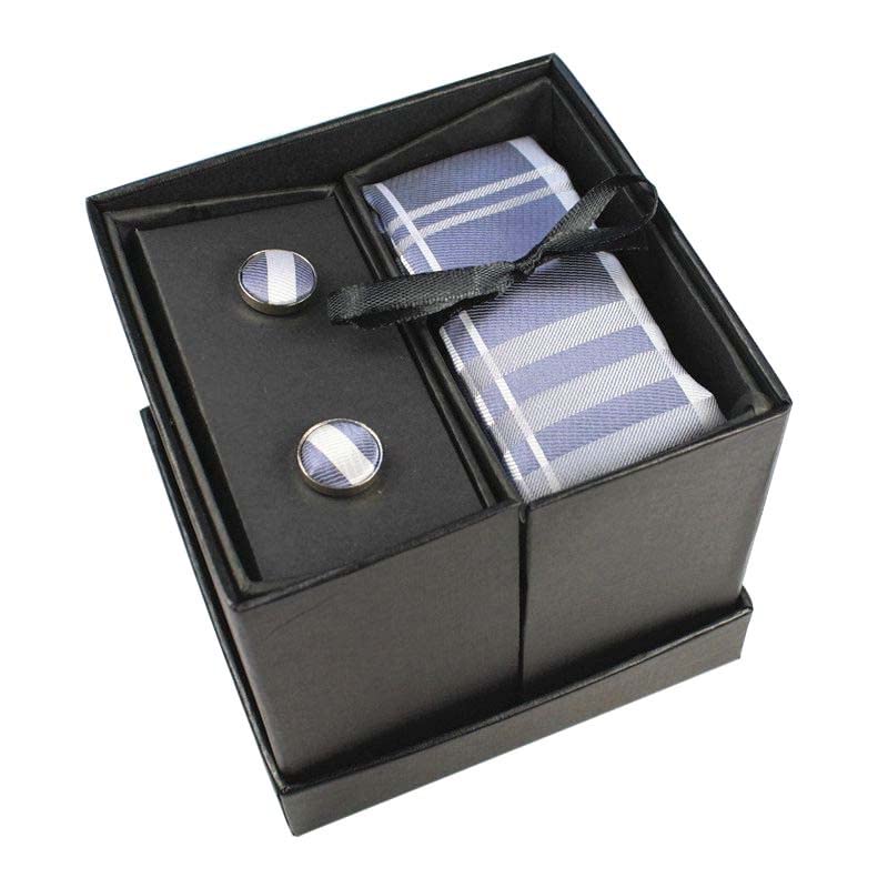Corbatas tejidas para hombre con set y caja de regalo miniatura 2