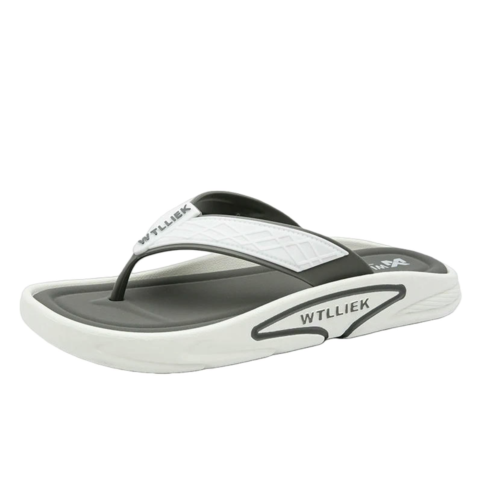 Gyios Flip Flops Men Man Breathable Beach Shoes Bathroom Eva Slippers Sandals House Soft Home Clogs Slides-grey-40-41