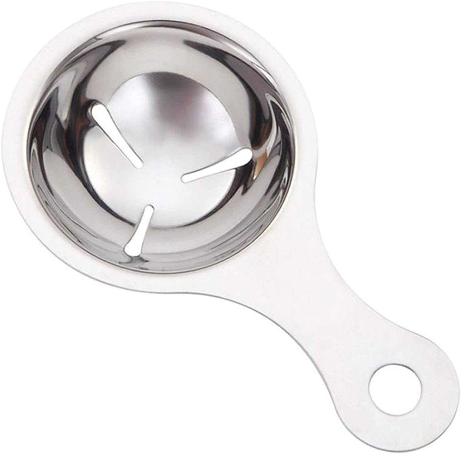 KPNG Egg Separator Tool,Egg Yolk Separator,Food Grade Stainless Steel Egg White Separator Egg Yolk White Filter Kitchen Cooking Baking Tools for Baking Cake, Egg Custards (15 x 8 cm, Random)