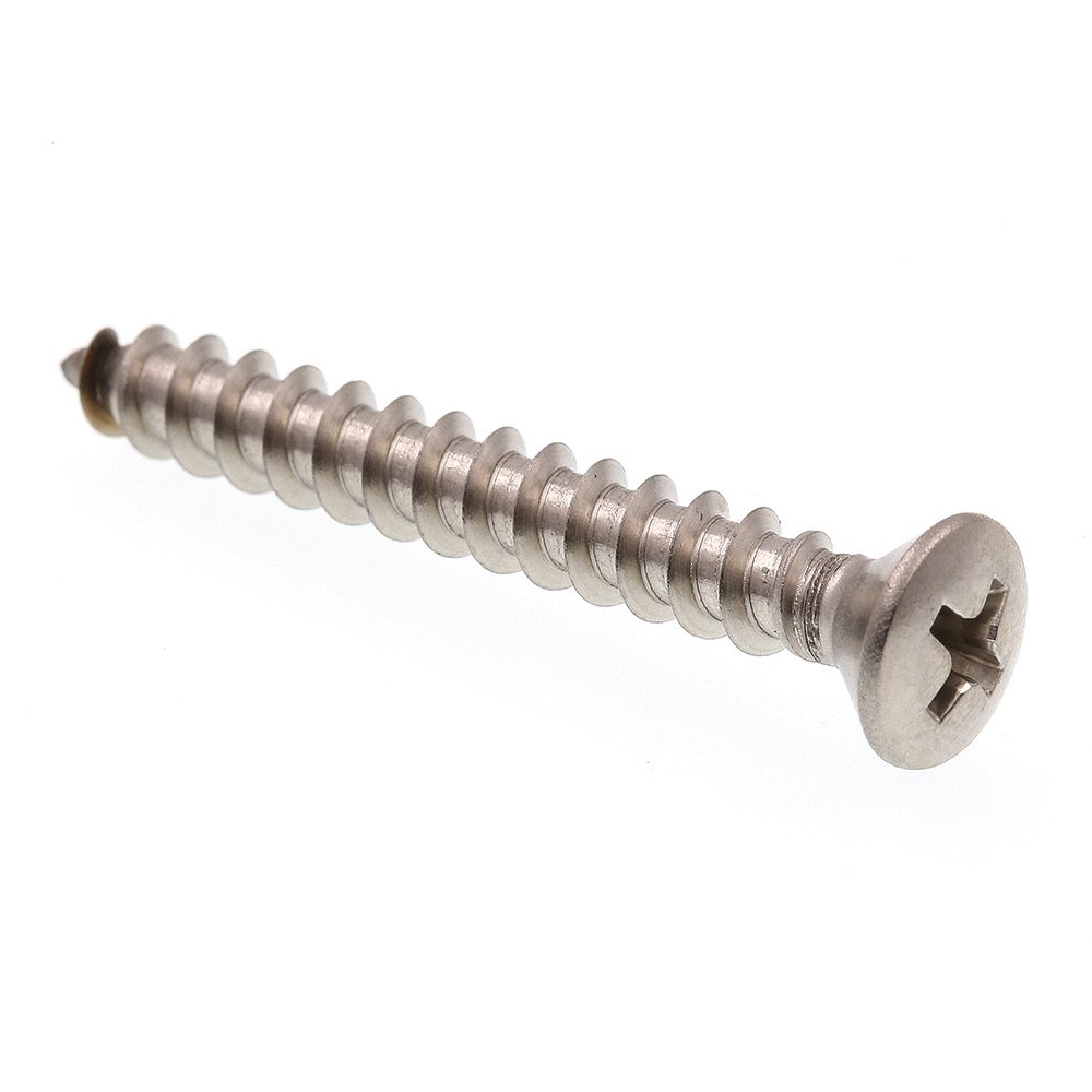 Prime-Line 9023272 Sheet Metal Screw, Self-Tapping, Oval Head Phillips, 10 X 1-1/2 In, Grade 18-8 Stainless Steel, Pack Of 100