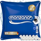 MONZANA® 6X Coussin de Piscine hivernage XL Corde PVC -20°C Double Couture 4 Oeillets Co...