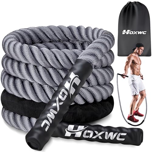 Weighted Jump Rope, Exercise Jumprope for Adults with Comfortable Grip & Carry Bag – Best Heavy Weight Flow Ropes for Working Out to Improve Stamina, Strength & Total Body Fitness