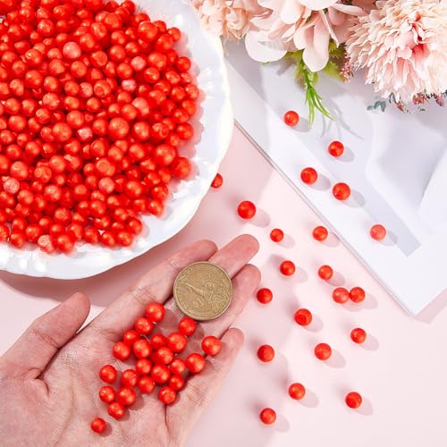 SOFPLATE 1800Pcs Foam Ball Fillers Red Ball Vase Filler Bulk Microfoam Polystyrene Round Weight Stuffed Decorations Small Beads Balls Stuffing for Arts DIY Crafts Pillow Party Filling Accessories - Image 3