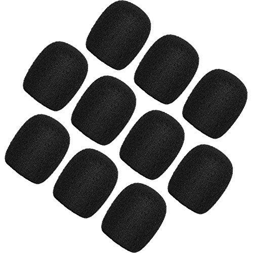 ChromLives Lapel Headset Microphone Windscreens Foam Covers Microphone Covers Mini Size Color Black