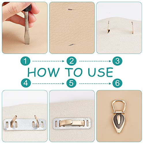 WADORN 8pcs Metal Bag Chain Buckle - Image 2