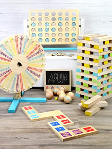 small foot Vier in Einer Reihe XXL Active aus Holz, Spielklassiker in riesig für den Garten, 12031