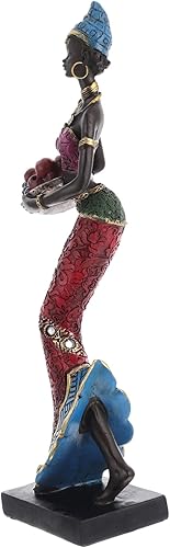 Abaodam 1 pieza de ornamento de mujer africana, hermoso cuerpo, estatuas de arte africano, decoración de escritorio, escultura africana, decoración