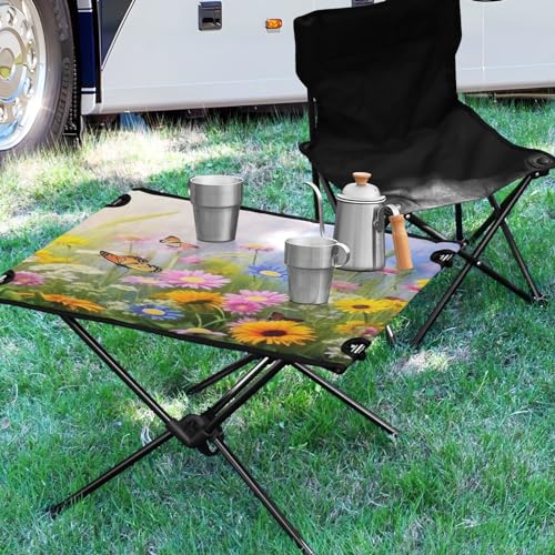 Mesa de Camping Plegable GOODOLD Portable con Bolsa de Transporte, Diseño Fácil de Plegar, Mesa Ideal para Playa, Picnic y BBQ miniatura 2