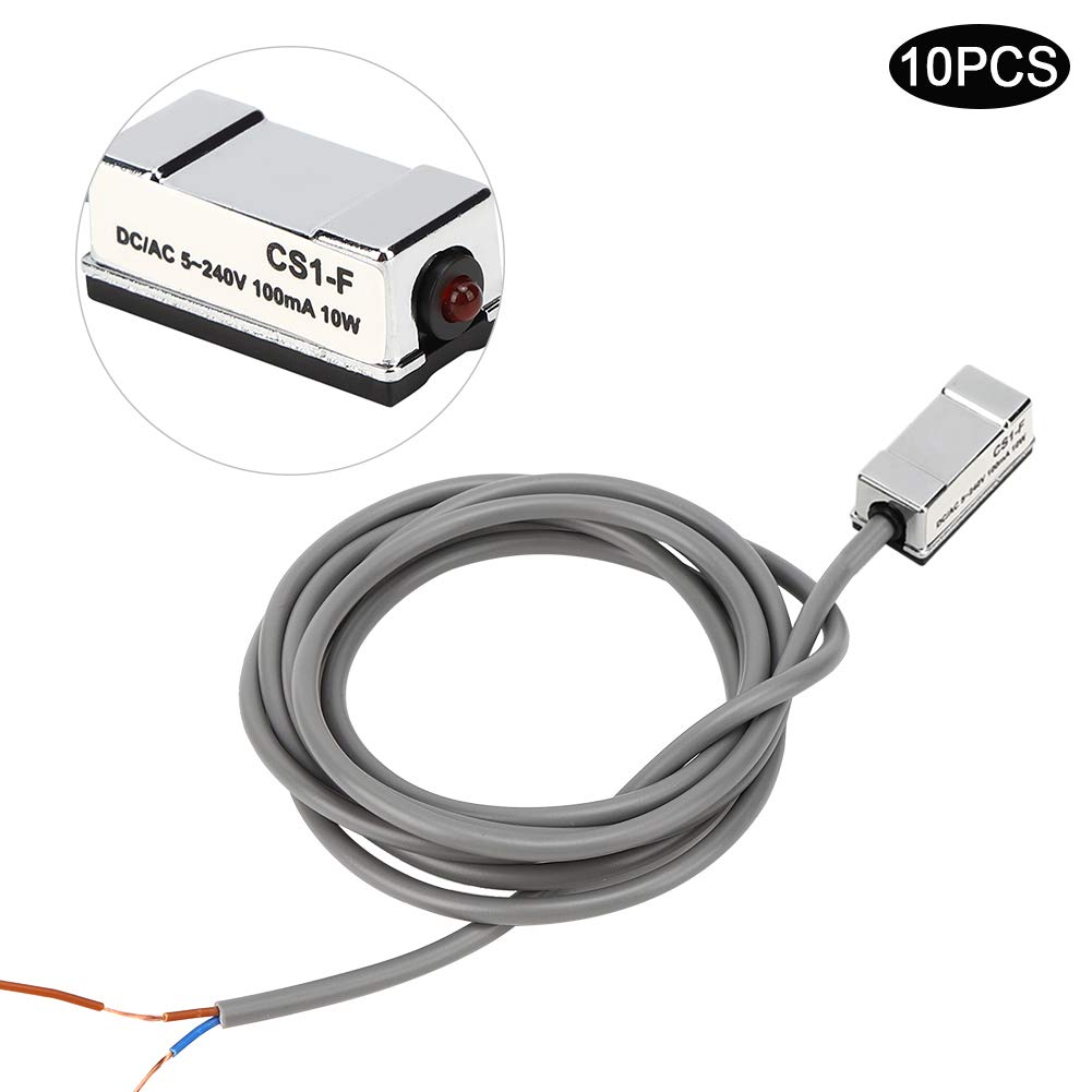 10 szt. Przełącznik magnetyczny CS1-F 10W siłownik pneumatyczny kontaktronowy on off dla SI SU SC JSI MI MA50-63