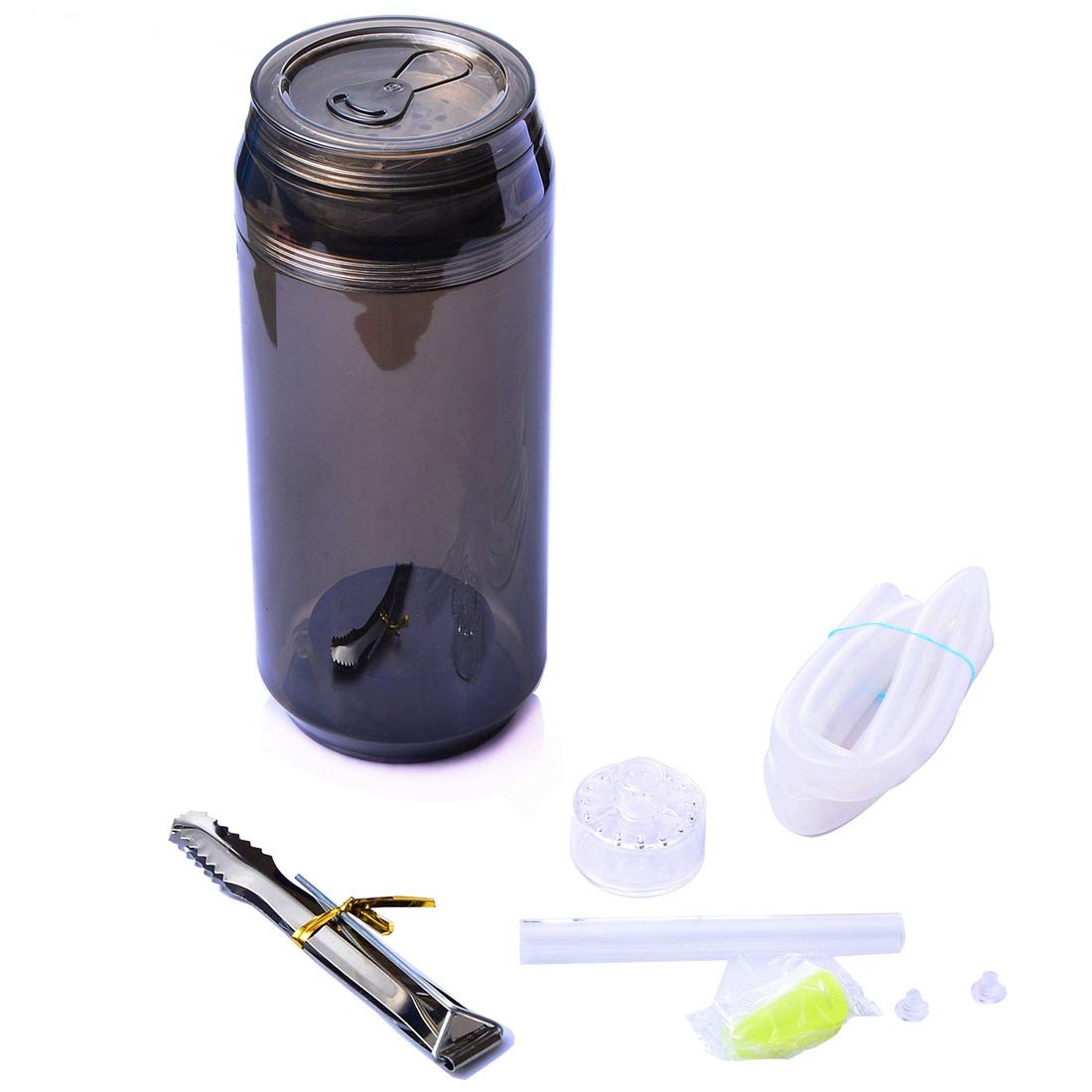 Acrílico Hookah, Shisha Manguera Individual, con Modern Hookah Bowl Y Kit de Iniciación Conjunto Completo de Luz LED Pipa de Agua,Viene Listo para Usar,Azul