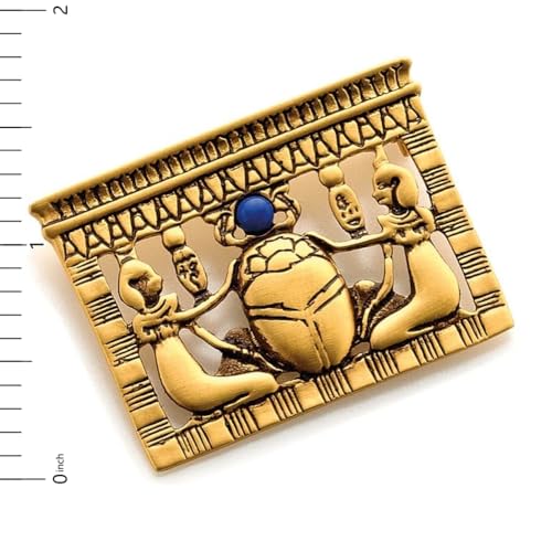 Image of Egyptian Scarab Pectoral Brooch with Lapis Lazuli - Made in the USA