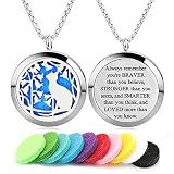 Aromatherapy Essential Oil Diffuser Necklace Stainless Steel lnspirational Locket Pendant（Cat）