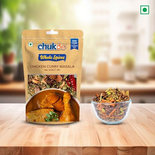 Image of Chukde Chicken Curry Masala Whole 50gms | Premium Indian Spice | Quality Spice for Everyday Cooking, Curries, Gravies, Traditional and Modern Recipes