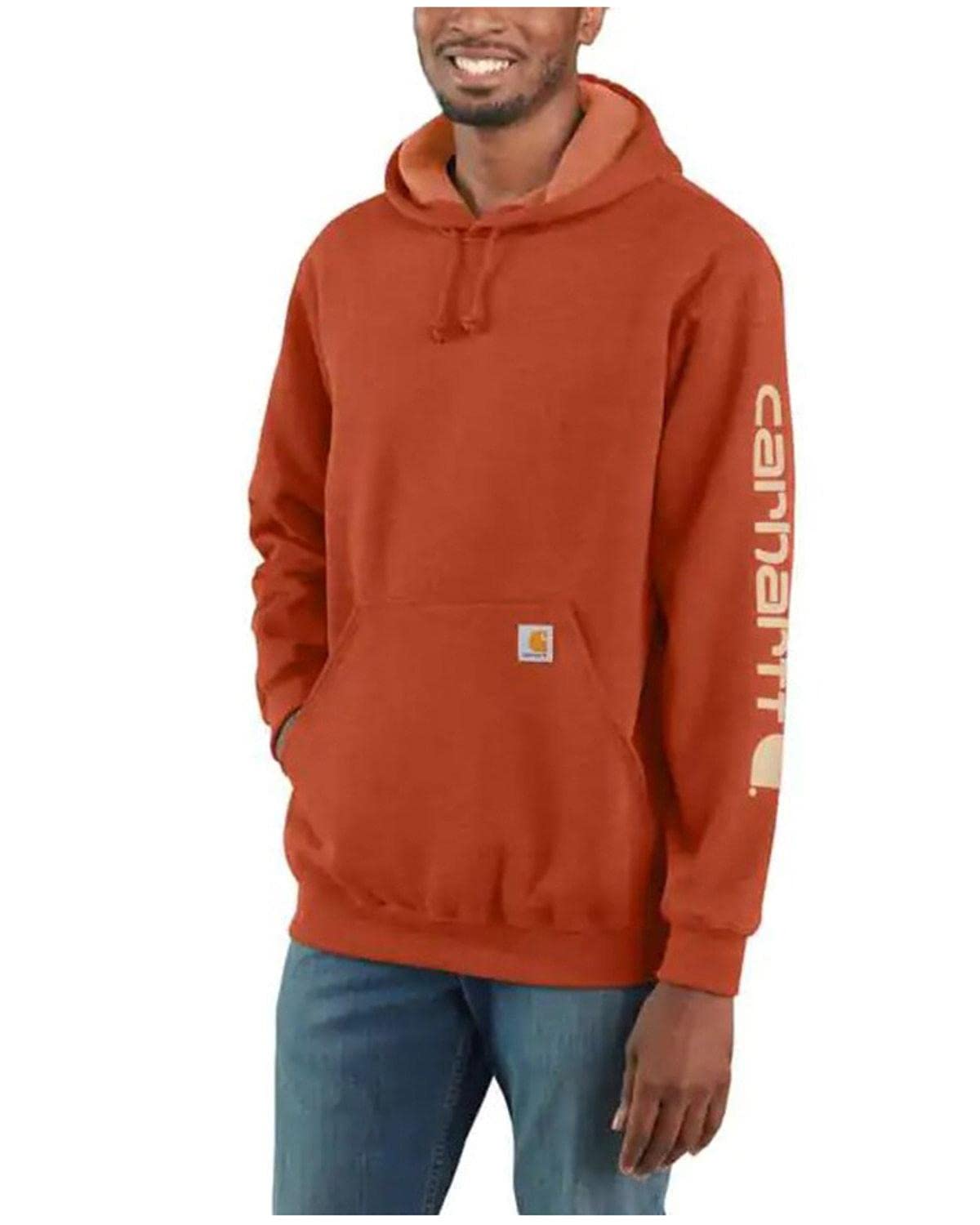 Carhartt Men's Orange Loose Fit Midweight Sweatshirt, Brite Xxl
