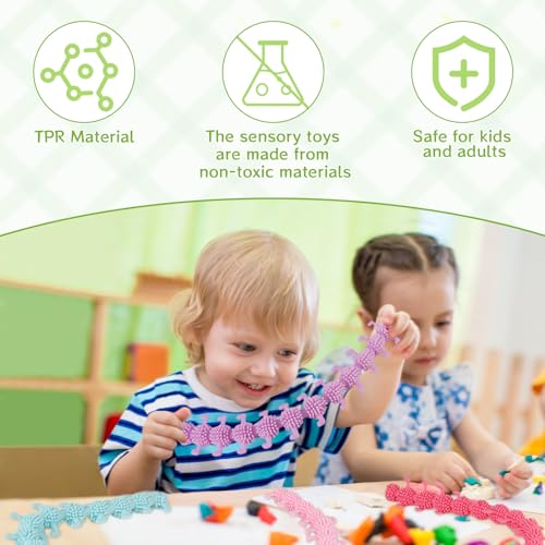 GHVACZS 15 Stück Stretchy Caterpillar, Caterpillar Stretchy String Spielzeug, Bunte Stretchy Toy, Stretch Spielzeug für Kinder und Erwachsene Autismus und ADHD Behandlung
