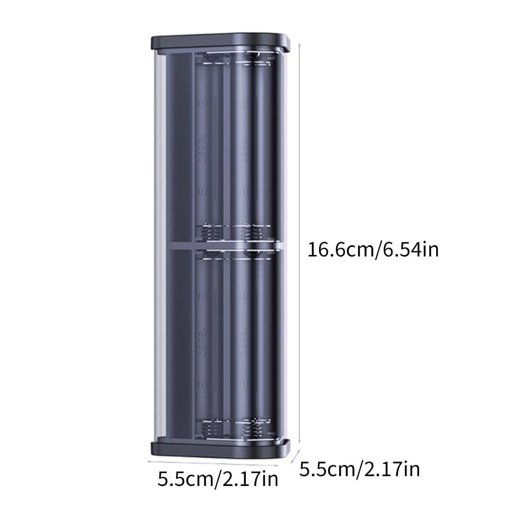 Transparente 6 x 18650 Batterie-Aufbewahrungsbox, 22,5 W, abnehmbarer Camping-Lichtkoffer
