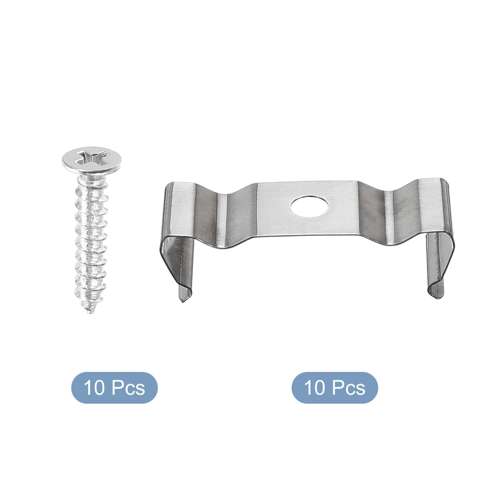 TOP-VIGOR 10Pcs T8 Clips Bracket Hanger Fluorescent Tube Light Fixture Holder Clamps with Screws for LED Bulbs Ceiling Lamp to Prevent Sagging - Image 4
