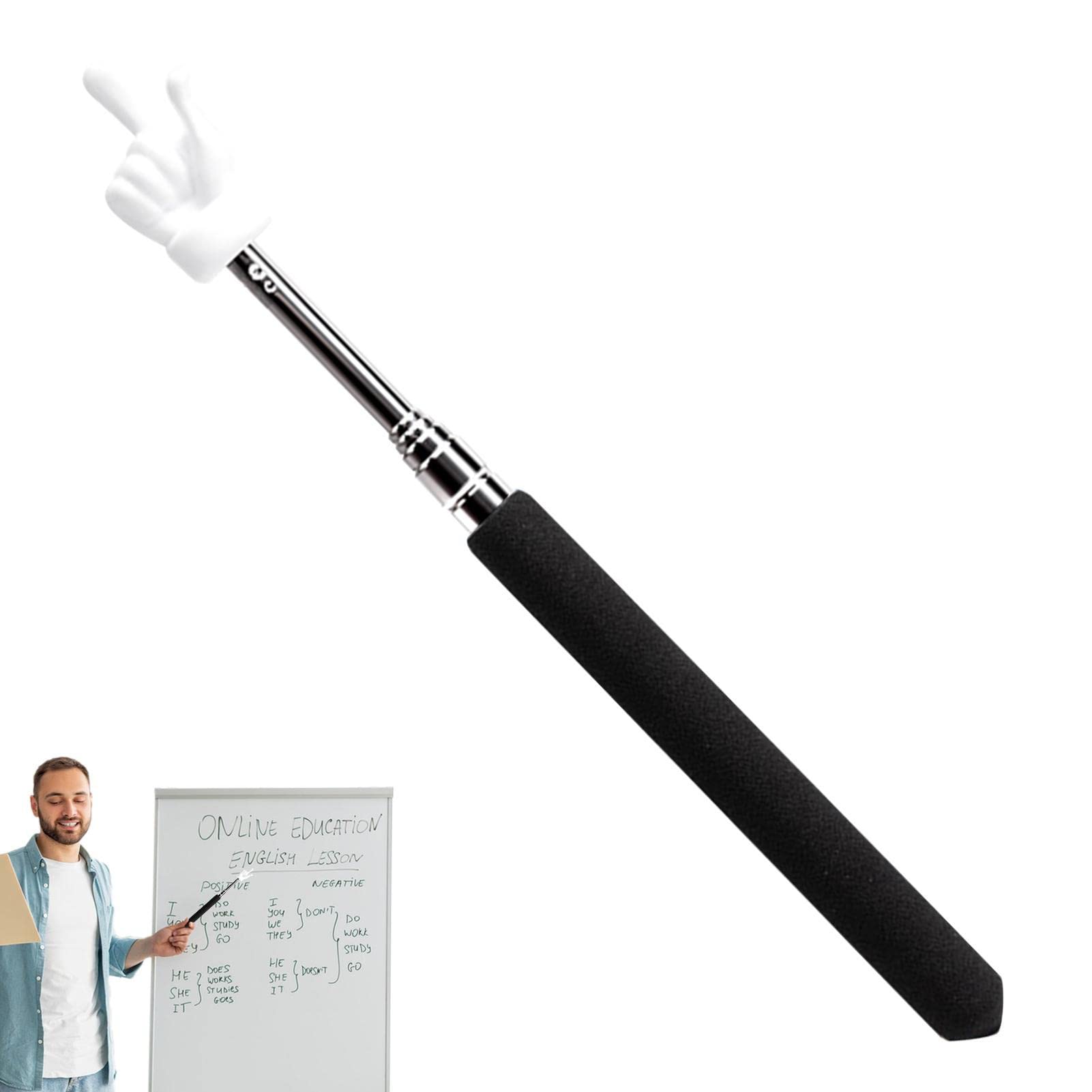 PW TOOLS Telescopic Teachers Pointer, 1/4 Teaching Pointer Stick Finger Pointer Stick, Handheld Presenter, Hand Pointers for Teaching, Lecture, Presentations