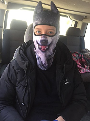 Image of WTACTFUL 3D Animal Ears Balaclava, Breathable Face Mask for Halloween