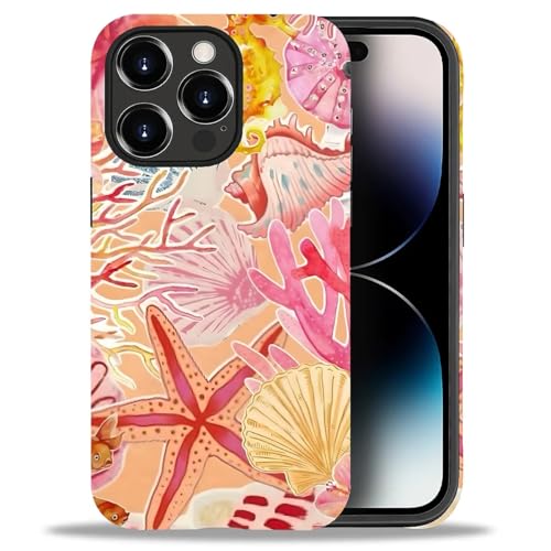 Coque iPhone 14 Pro motif coquillages le cadeau parfait pour filles et adolescentes