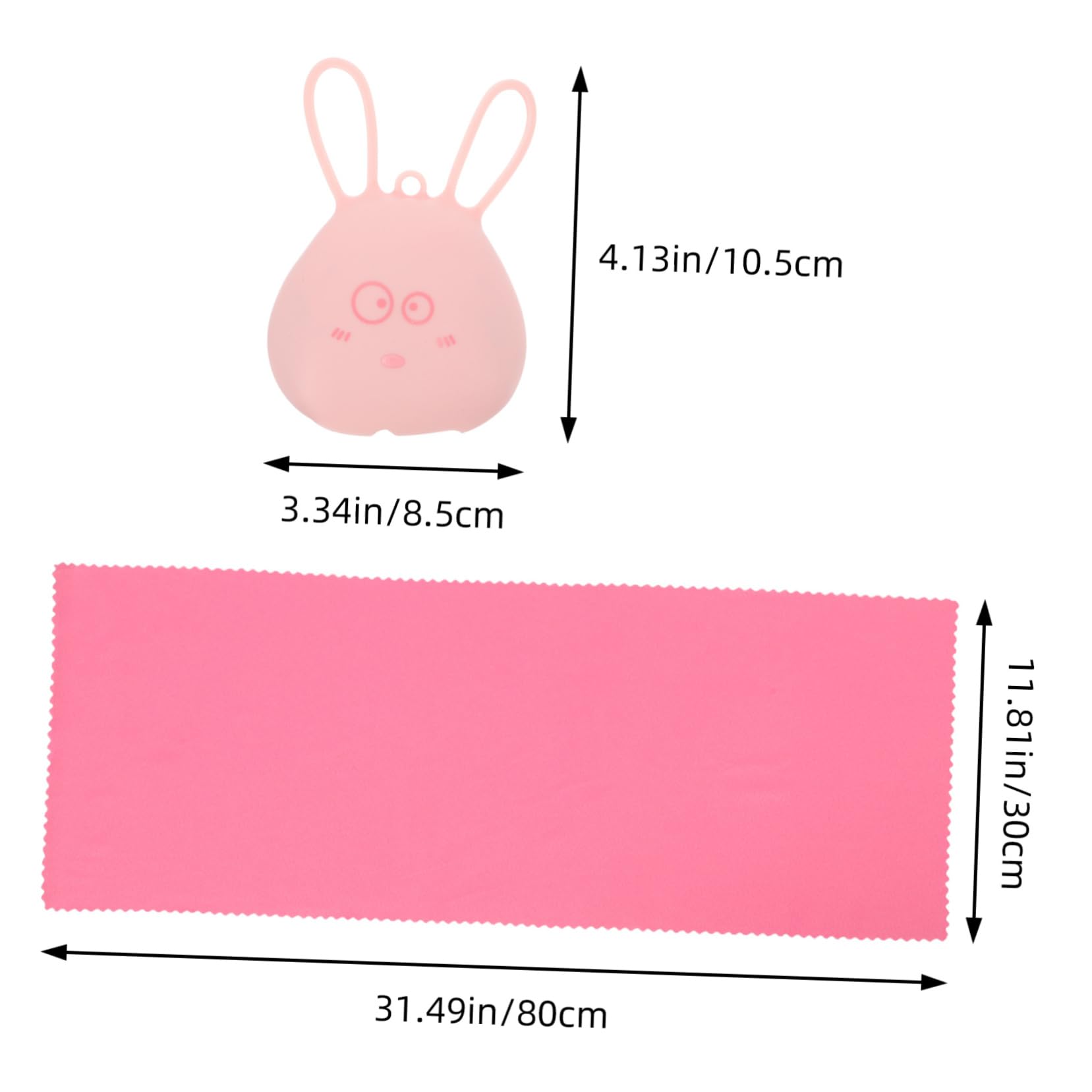 WOONEKY Summer Sports Towel Set Quick Dry Sweat-Absorbing Skin-Friendly Yoga Fitness Golf Portable 30x80cm Pink Cartoon