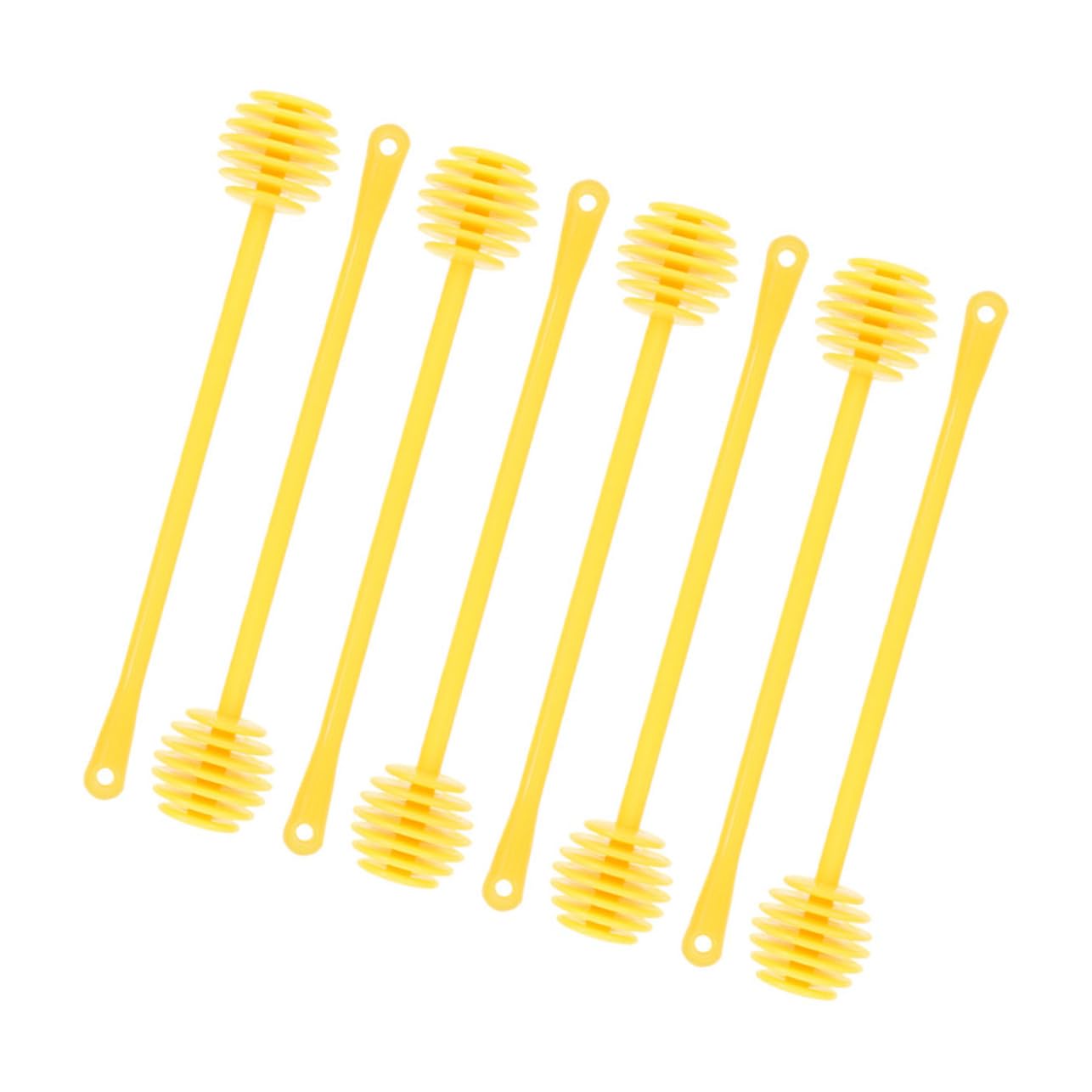 ORFOFE 8pcs Honey Dipper Sticks Long Handle Honey Stirring Spoons Ergonomic Design for Easy Use with Jars Dishwasher Safe for Syrups and Sauces