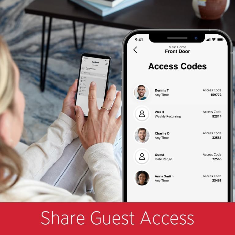 Kwikset App showing access code management