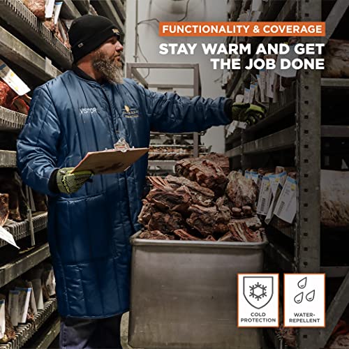 RefrigiWear Econo-Tuff Lightweight Warm Fiberfill Insulated Frock Liner Workwear Coat4