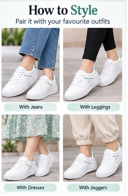 Image of Women Casual Stylish Sneakers I Cushioned Insole I All Day Comfortable I Lightweight and Stylish Shoes for Girls