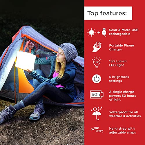 LuminAID PackLite Max 2-in-1 Camping Lantern and Phone Charger | For Backpacking, Emergency Kits and Travel | As Seen on Shark Tank