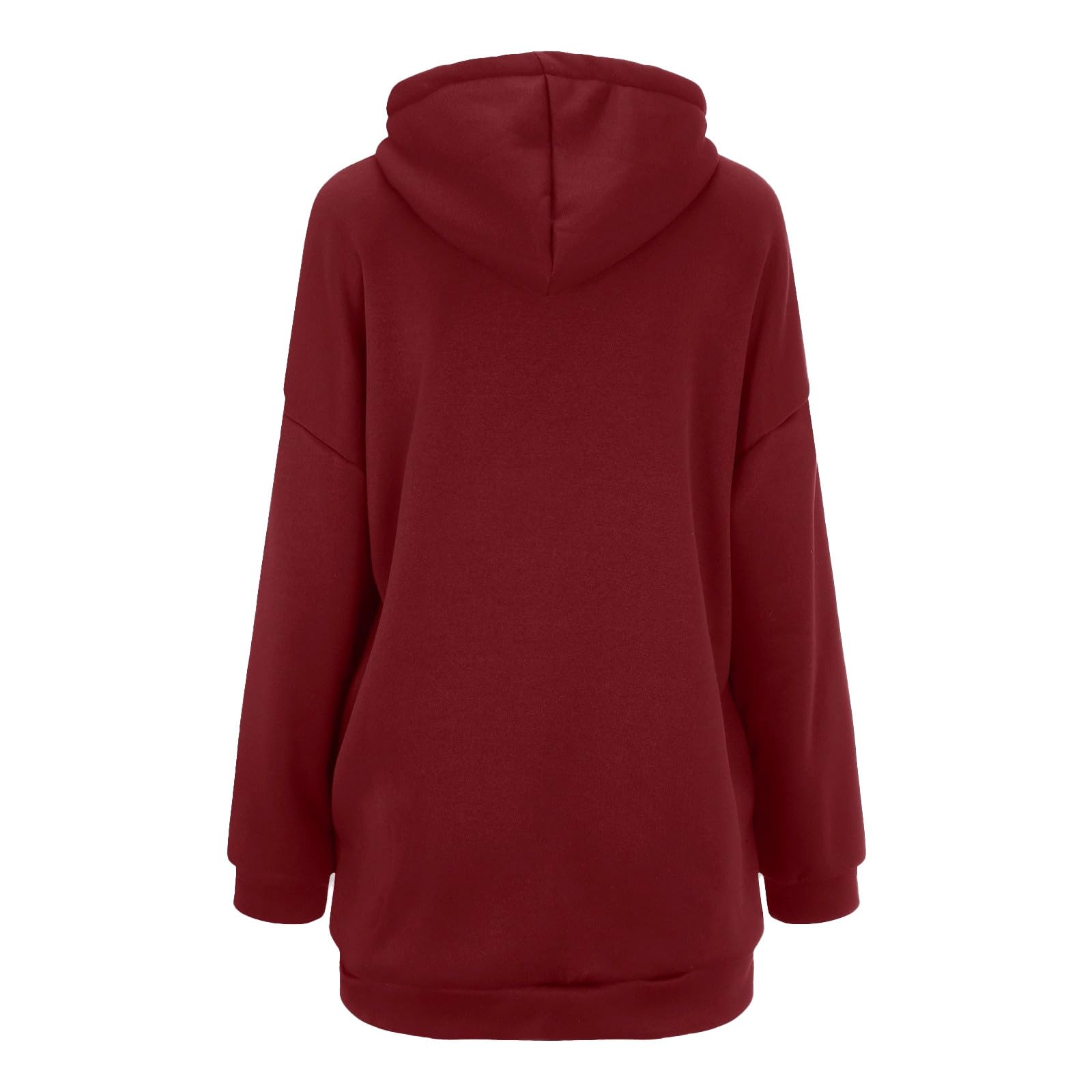 Y2K Damen-Kapuzenpullover mit durchgehendem Reißverschluss, mit Fleece gefüttert, einfarbig, trendig, cool, mit Kapuze, Jacken für Teenager, langer Reißverschluss, leichter Pullover, Hoodies, Pullover