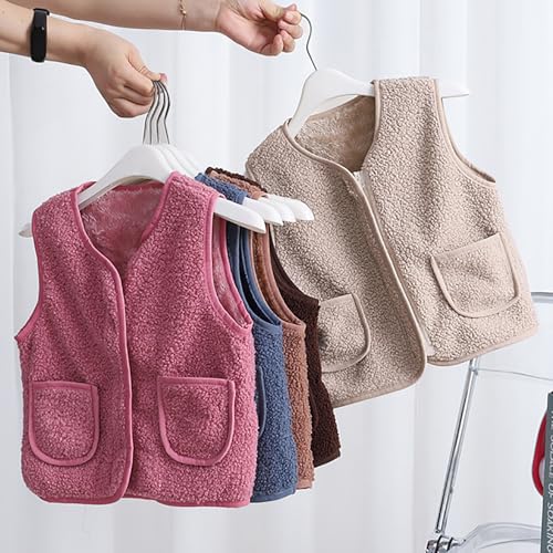 Toddler Baby Boys Girls Fleece Vest Sherpa Lined Waistcoat Thick Warm Sleeveless Fall Winter Coat Zip Up Outerwear2