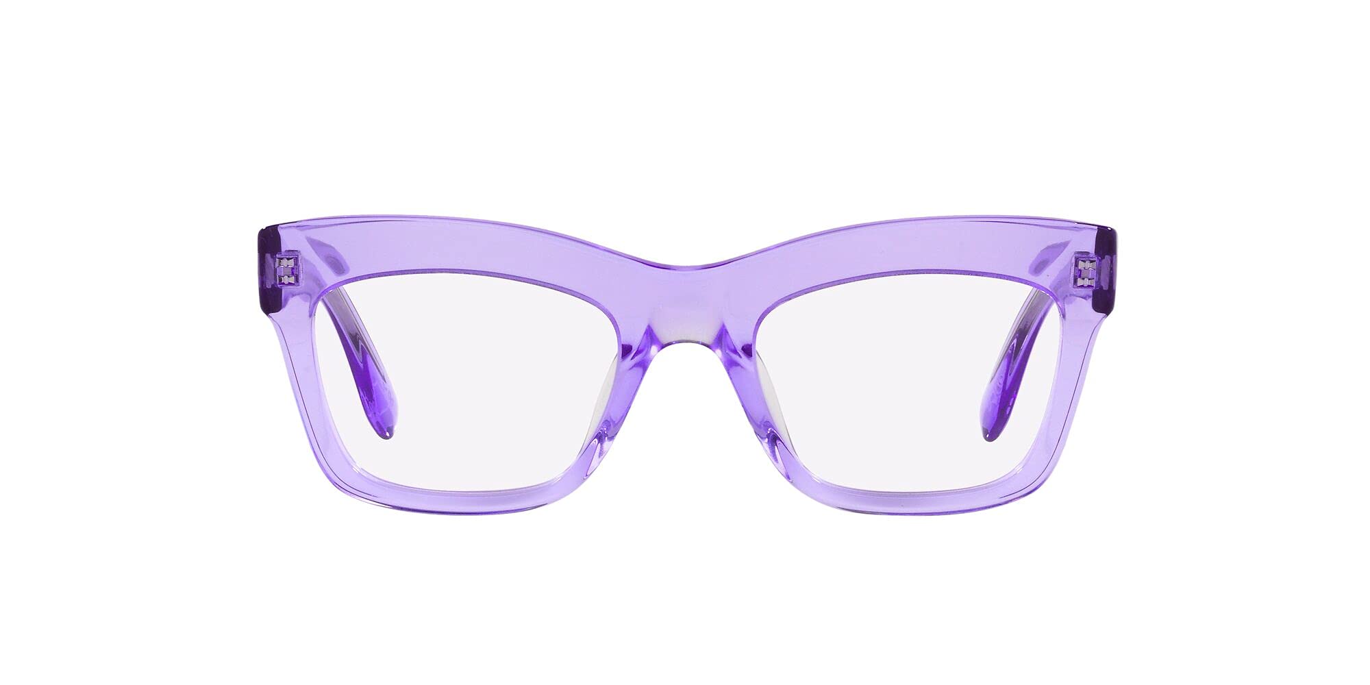 Vogue Eyewear Women's Vo5396 Square Prescription Eyewear Frames, Transparent Lilac/Demo Lens