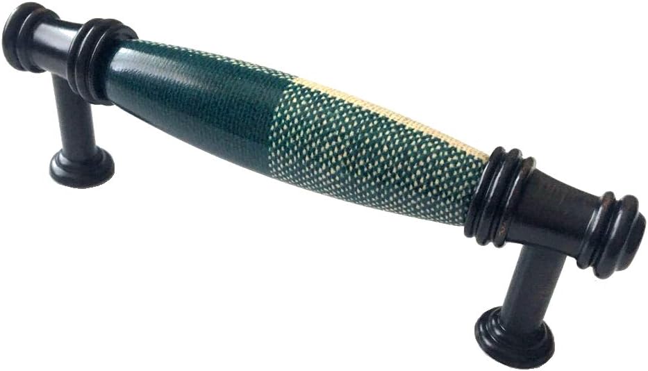 3.75" 5" C-C Green Gingham Ceramic Drawer Pull Knob Cabinet Handle Dresser Pulls Kitchen Door Handles Porcelain Hardware Oil Rubbed Bronze 96 128 mm Centers /C-C:5" ) ( Size : L:4.8" (120 mm)/C-C:3.75