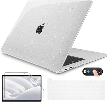 Amazon Cissook Macbook Pro 13インチ ケース キラキラ カバー 透明 338 M1 251 2 モデル 対応 21年 改良新型 Glitter Star シェルカバー おしゃれ 薄型 軽量 日本語 Jis配列 キーボードカバー 画面 保護フィルム ウェブカメラカバー Webcam